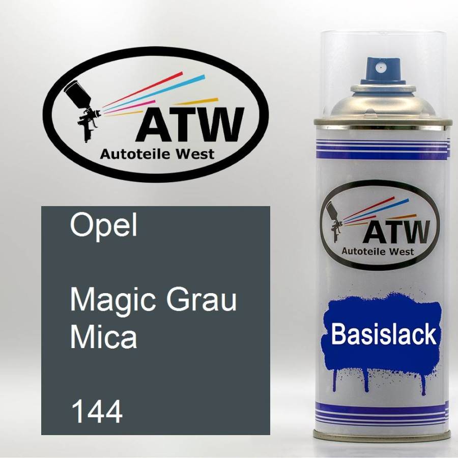 Opel, Magic Grau Mica, 144: 400ml Sprühdose, von ATW Autoteile West.